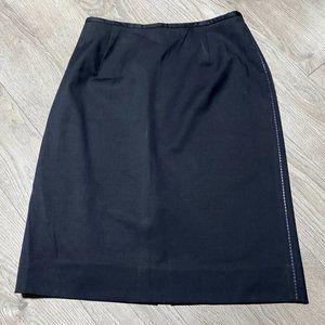 NWOT Valentino 100% Virgin Wool Black Skirt | Miss V Short Skirt